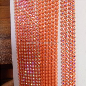 Piedra de alta calidad bandas rhinestone plástico Tornasol en rollo coser en los accesorios - Product Image 4