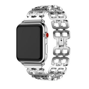 สายรัดข้อมือแบบโซ่รุ่นใหม่ล่าสุดสำหรับ IWatch สีโรสโกลด์ สายโลหะสแตนเลสสำหรับ <span class=keywords><strong>Apple</strong></span> <span class=keywords><strong>Watch</strong></span> <span class=keywords><strong>Series</strong></span> 4/3/2/1 สำหรับผู้ชายและผู้หญิง - Product Image 3
