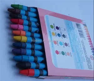 Crayón de 12 Colores para niños, papelería de Corea crayón de cera no tóxico