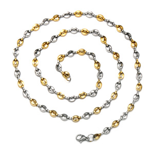 Catena in <span class=keywords><strong>Oro</strong></span> <span class=keywords><strong>24K</strong></span>, Bracciali in Acciaio Inossidabile 316 con Catene Semplici per Donne - Product Image 2