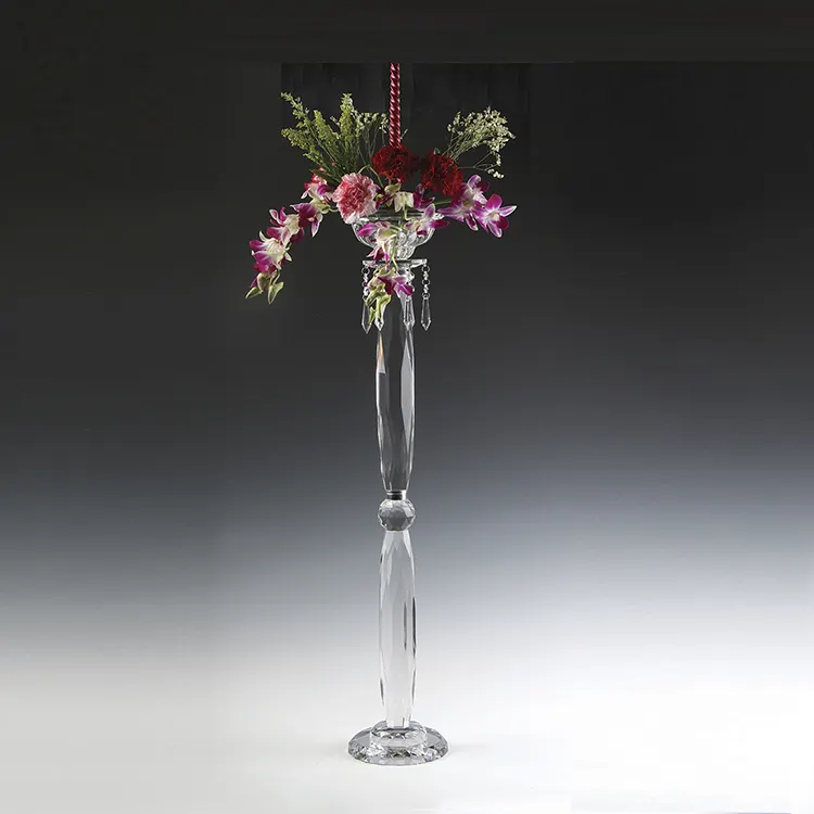 new arrive crystal flower holders wedding centerpieces crystal flower stands candle holders