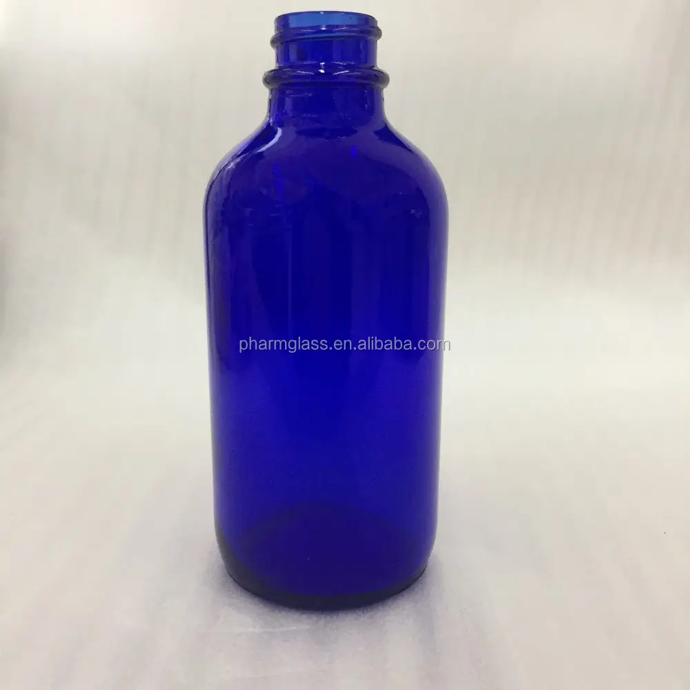 1oz, 2oz, 4oz blu cobalto boston vetro rotondo bottiglia di 20-400 24/400 28-400 33-400