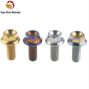 Boulons à bride en titane à tête <span class=keywords><strong>hexagonale</strong></span> M5 X (0.8mm) X 10mm Race Spec avec trous - Product Image 2