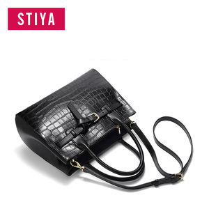 100% cuero genuino cocodrilo impresión bolsos mujeres personalizadas logotipo señoras Tote Bag - Product Image 2