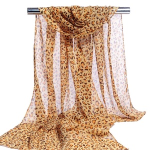 Sciarpa in Chiffon da donna con stampa leopardata alla moda all'ingrosso sciarpe <span class=keywords><strong>Vintage</strong></span> di tacchino per le donne - Product Image 4
