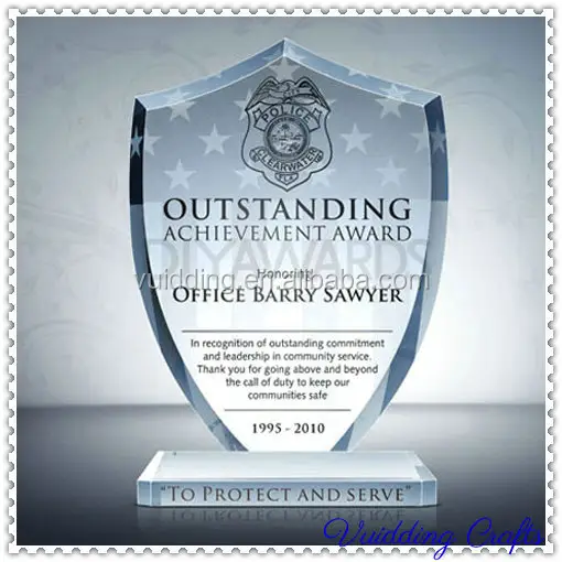 Optical Engraved Sample Shield Awards For Leadership Achievement