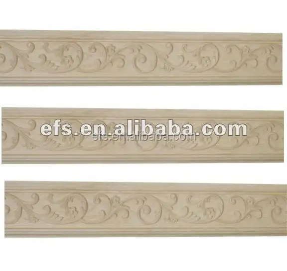 2019 Made in China aus gezeichnete Hands chnitzerei Holz Zierleisten (EFS-M-043)