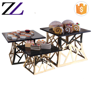 Pantalla <span class=keywords><strong>de</strong></span> Buffet para <span class=keywords><strong>restaurante</strong></span> árabe, Juego <span class=keywords><strong>de</strong></span> 3 piezas, elevador <span class=keywords><strong>de</strong></span> postres, espejo escalonado <span class=keywords><strong>de</strong></span> oro, servir pastel, buffet, pasas y elevación - Product Image 1