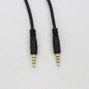 Emas Plated 3 Pin Male To Male Jack Aux Kabel Audio dengan 3.5Mm untuk Headphone, Ponsel, Speaker