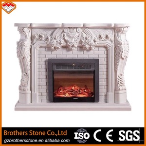 Idée de contour de cheminée en marbre blanc, contour de cheminée en <span class=keywords><strong>carreaux</strong></span> de marbre, installation facile, style personnalisé - Product Image 5