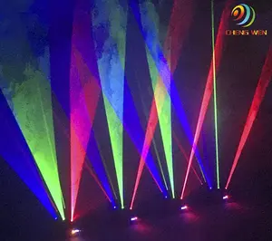 Cool acoustic effect 9 eyes rgb moving spider laser light