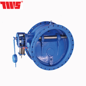 Vanne de refoulement inclinable à papillon avec contrepoids et amortisseur hydraulique - Product Image 2
