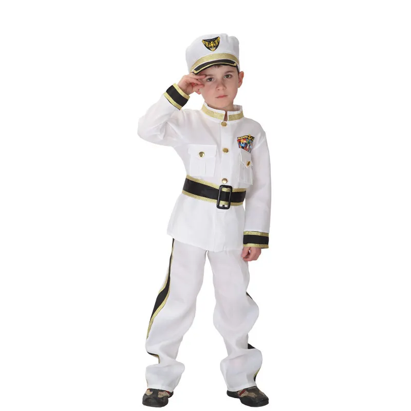 Halloween Kostum Polisi Anak Buatan Tangan Berkualitas Tinggi Diskon Besar-besaran untuk Anak Laki-laki