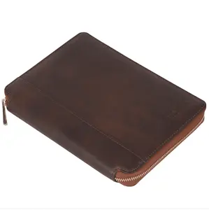 document bag custom portfolio with pen holder and pocket PU leather meeting document file folder