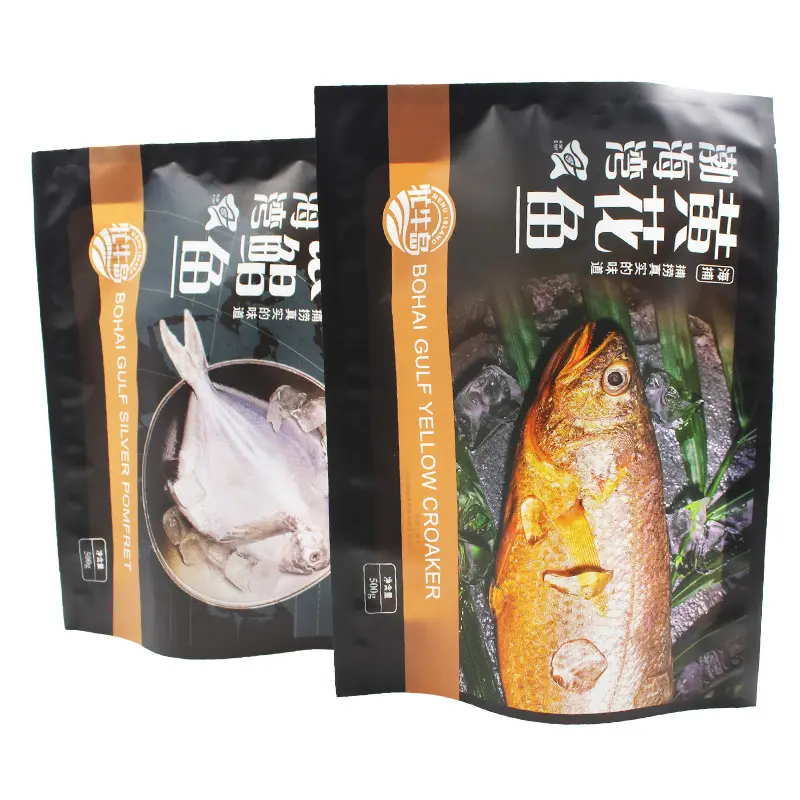 EVOH Barriere 3 Seite Dichtung Kunststoff gefrorene getrocknete fisch verpackung tasche