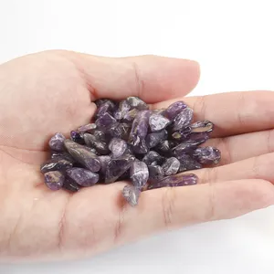 Batu Amethyst Chip Bongkahan Kristal Pecahan Kepingan Kuarsa Batu Berbentuk Tidak Beraturan