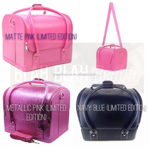 Professional Large Faux Leather Beauty Cosmetic Makeup <strong>Vanity</strong> Case Nail Art <strong>Box</strong> XY-1014 - Product Image 2
