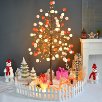 7.5 ft Artificial Christmas Tree Home Decorative With Led Lights
