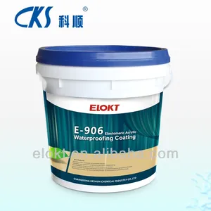 E-906 elástico Acrílico recubrimiento impermeable para cubiertas expuestas construcción a prueba de agua