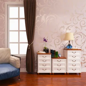 Papel de parede de flores de vinil rosa descascável, moderno, decorativo, quarto das crianças