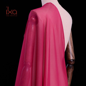 Tessuto Chiffon Nero 100% Organico in Seta Leggera Tinta in Tinta Unita di Alta Qualità per Abiti da Sposa e Vestiti - Product Image 2