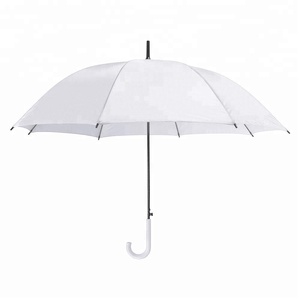 Trung Quốc giá rẻ Giá móc xử lý Trắng ủng hộ đám cưới thẳng ô pongee tự động mở tùy chỉnh Kinh doanh Quà Tặng - Product Image 2