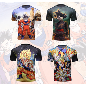 T-Shirt imprimé dragon ball pour homme, haut de Super-héros, dessin animé japonais, Super Saiyan, <span class=keywords><strong>Vegeta</strong></span>, Fitness, Gym, été - Product Image 5
