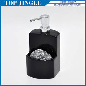 Distributeur de savon mousse de cuisine en céramique fantaisie noire - Product Image 2