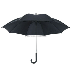 Noir couleur pongé tissu 23 ''droite <span class=keywords><strong>parapluie</strong></span> - Product Image 1