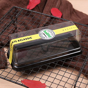 Custom Eco-Vriendelijke Plastic Dienblad Doos Voor Brood Voor Zwitserse Roll Kaas Cake Chocolade Verpakking Voor Sandwich Salade Eten Stijlvol - Product Image 5