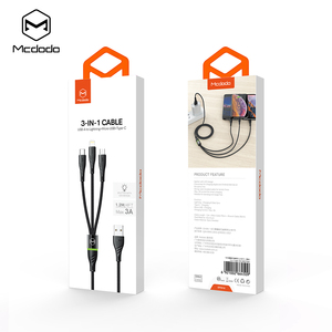 Mcdodo 2.4A Rapide Charge Led Éclairage Tressé <span class=keywords><strong>En</strong></span> Nylon <span class=keywords><strong>Multi</strong></span> Chargeur <span class=keywords><strong>Câble</strong></span> <span class=keywords><strong>3</strong></span> <span class=keywords><strong>En</strong></span> <span class=keywords><strong>1</strong></span> <span class=keywords><strong>Câble</strong></span> <span class=keywords><strong>Usb</strong></span> À Vendre - Product Image 6
