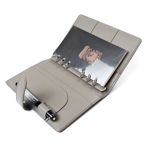 Cuaderno de Cuero Auténtico Recargable con Ranuras para Tarjetas y Soporte para Bolígrafo - Product Image 2