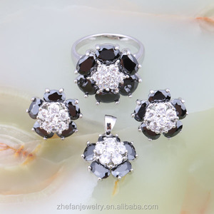 Bijoux en Zircon <span class=keywords><strong>plaqué</strong></span> or blanc, boucles d'oreilles goutte, ensembles de bijoux de mariée indienne - Product Image 3