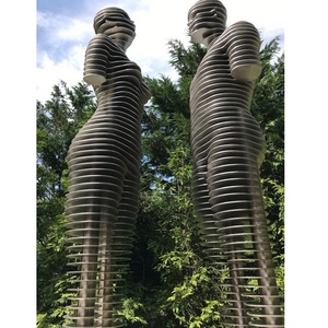 Grande Scultura Moderna Astratta in Metallo di Figura Umana - Product Image 3