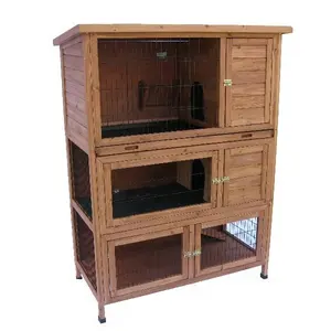 Cheap 3-story wooden rabbit hutch, 3 story rabbit hutches for sale