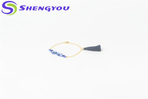 Estilo del verano diferentes colores pulsera de semillas de borla para niñas - Product Image 5