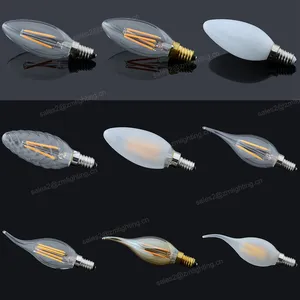 หลอดไฟเชิงเทียน LED 3W E27 12V 24V,หลอดไฟแสงเทียน LED 12V 24V DC