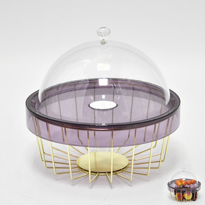 Bandeja de aperitivos transparente grande redonda verde oliva - Product Image 4