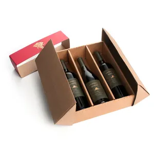 エレガントなワインボトルギフト包装箱環境にやさしい革素材カスタムデザイン