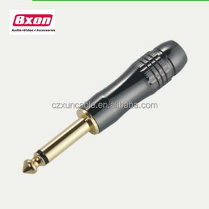 Bxon 6.35mm Mono Plug Audio Connector 1/4 Inch Mono Phone Jack