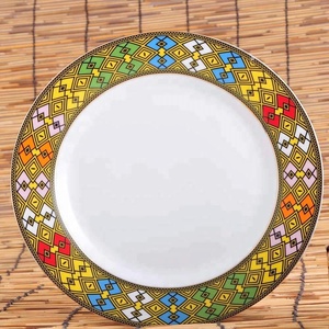 Assiette <span class=keywords><strong>de</strong></span> Luxe en <span class=keywords><strong>Porcelaine</strong></span>, Design Éthiopien Moderne, Plate et Durable, Idéale pour la Restauration, Nouveau Modèle, Offre Spéciale - Product Image 2