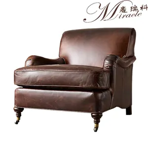 Unique en cuir véritable canapé ensemble barclay chaise en cuir pour salon meubles