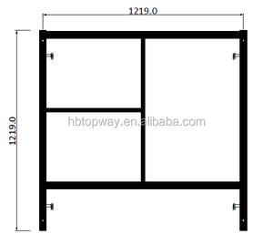นั่งร้านวัสดุUSAประเภทนั่งร้านบันไดกรอบ 1219 1700 มม. - Product Image 1