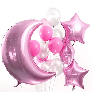 14 stks/partij 36 inch Grote Maan Folie Ballonnen Bruiloft Verjaardag Party 18 inch star Helium Globos Decoratie Balaos Baby shower ballon