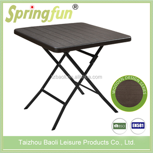 OFFRE SPÉCIALE 78CM HDPE EN PLASTIQUE Design En <span class=keywords><strong>Bois</strong></span> Jardin <span class=keywords><strong>Balcon</strong></span> Salon Patio Tables de Jardin <span class=keywords><strong>Ensemble</strong></span> - Product Image 2