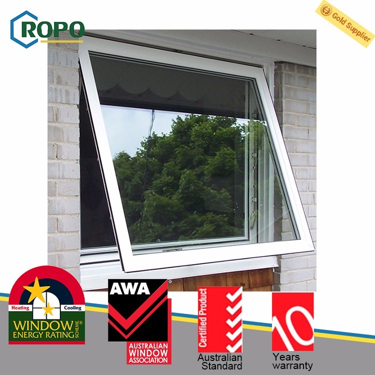 Personnalisé double vitrage UPVC/PVC windows, pas cher auvent fenêtre en verre fenêtre