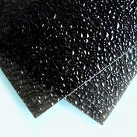 Feuille de plastique diamantée en relief de couleur pour la construction, garantie 10 ans