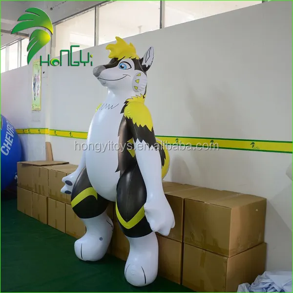Hongyi nuevo estilo de personaje de dibujos animados suave juguete gigante Stianding inflable Husky