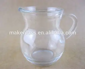 small glass milk jug