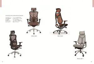 Top de Gama alta calidad Ergonómica silla de oficina sillas con reposapiés proveedor chino